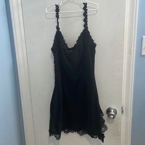balck lace mini dress